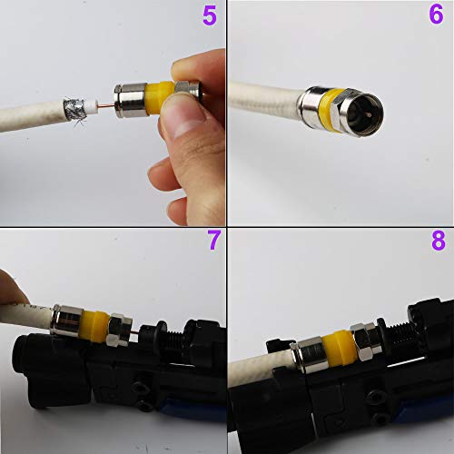26 st Coaxiale Kabeladapter Set - 90° Hoek F-Connector, Socket koppeling voor Coaxiale Systemen (5 verschillende plugs) 4