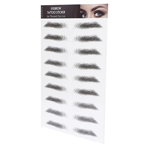 6D Eyebrow Tattoo Sticker Professional Waterproof Eyebrow Transfer Sticker Eyebrow Makeup Tool voor vrouwen en meisjes (zwart)(BLACK-04) 5