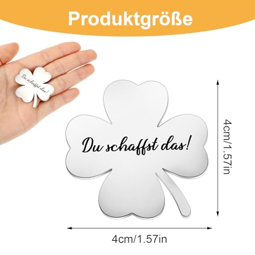 Du Schaffst Das Glücksbrenger, Four Clover Lucky Charm, Exam Party, Lucky Charm, Operatie, Cadeaus, exameninhoud, Succes, Zorgende Geschenk voor Familie, Vriend, Wereld Kinderdag