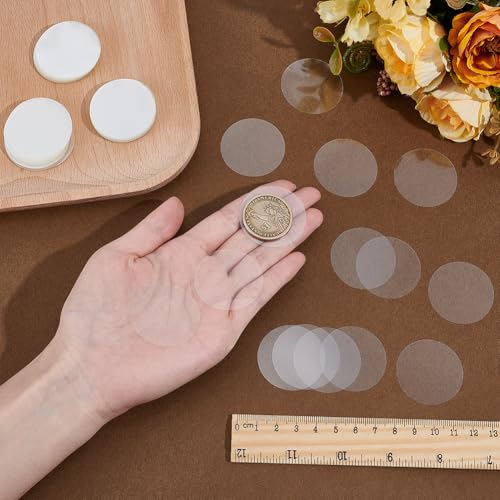 300 Stuks Clear Badge Beschermde Film, 35Mm Ronde Badge Beschermer Film Voor Badges Maker Machine Clip Pin Knop Onderwijs Diy Knop Broche Maken Benodigheden 3
