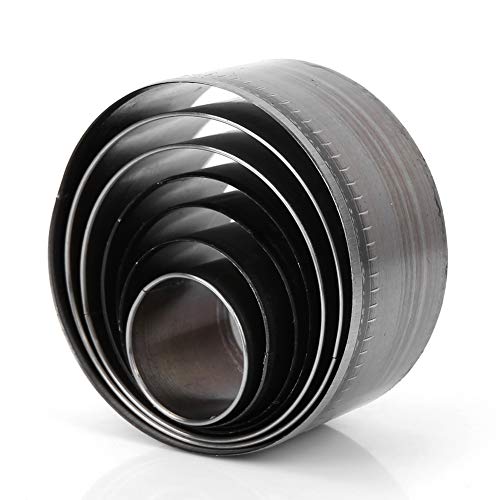Lederen sterven snijgereedschappen, 7 stuks lederen sterven snijden Set, Circular Die Cut, Rubber Vezel Siliconen Holle Cutter, Die Snijgereedschap Set 4
