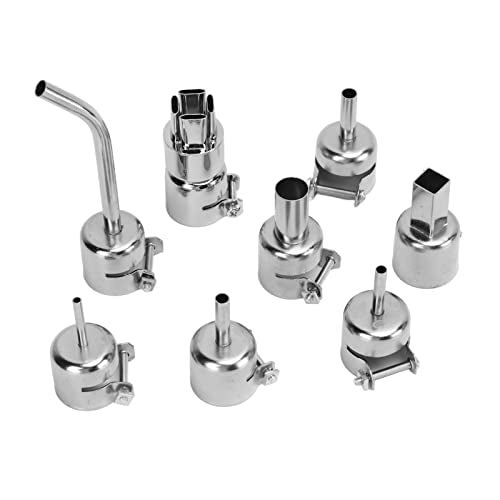 8PCS Universal Hot Air Gun Soldeerstation Nozzle, Lassen Gun Nozzle Compatibel met Aoyue 906, 968, 850, 6028