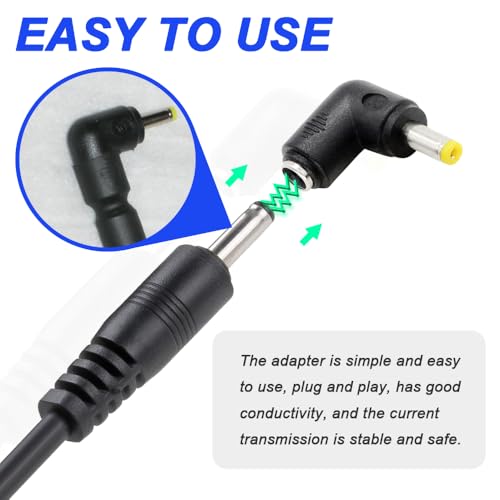 90 graden rechterhoek 5.5 x 2.1mm Jack to 4.8 x 1.7mm Plug DC Power Jack Adapter voor luidsprekers (verpakking van 10) 4