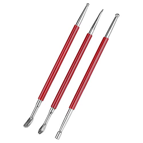 3Pcs leer Craft Tool DIY Carving Stylus Tool Modeling Splicing Embossing Lepel Carving Tool Kit Dotting Tool