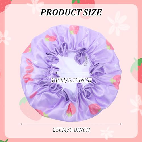 3 Pack Douchepet voor kinderen, Double Layer Douchepet voor vrouwen en meisjes, Waterdichte Douchepet voor peuters, Elastische Douchepet voor thuis, Hotel, Reizen 3