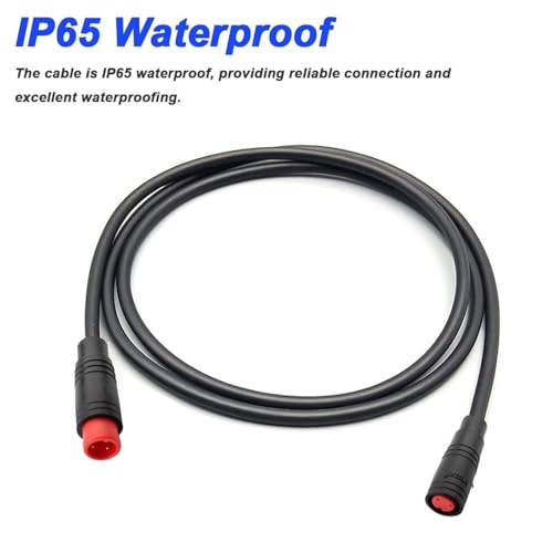 2 Pin Ebike uitbreiding Kabel Vrouwelijke en mannelijke elektrische fiets Kabel Waterdichte 2 Pin Connector voor Verlichting/Throttle/E-Bike rem - 150cm 5