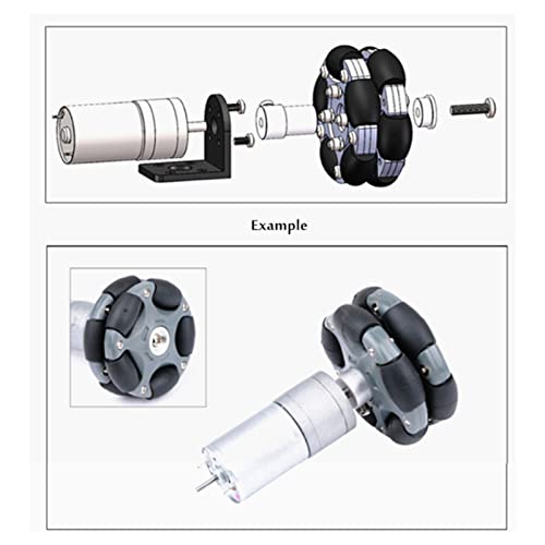 58mm Plastic Omni Wheel Dubbele Row Rotary Omni Directional Wiel met hub voor NXT en Motor, hoge laadcapaciteit 3