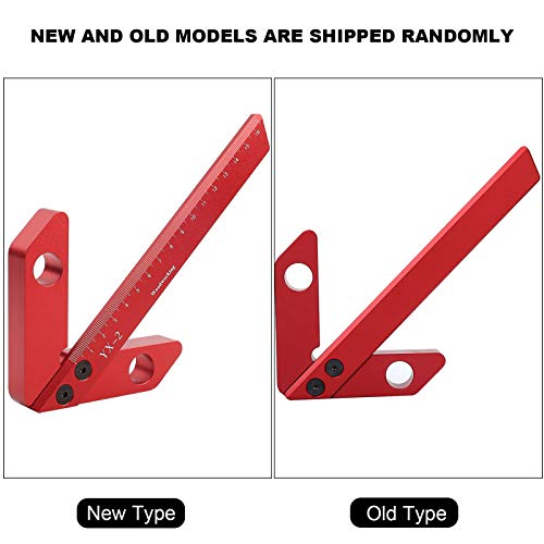 45/90 Mategraad Hoeklijnmeter Nauwkeurig lezen Premium Aluminium Centerline Meetinstrument Round Heart Lineer Rond Hartmeter Portable DIY Gereedschap voor houtbewerking 4