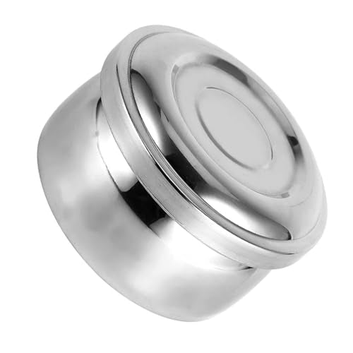 Scheer Bowl met Lid,Mannen Wet Scheerzeep Mug Bowl Silver Metal Face Cleaning Healthcare Scheerhulpmiddel
