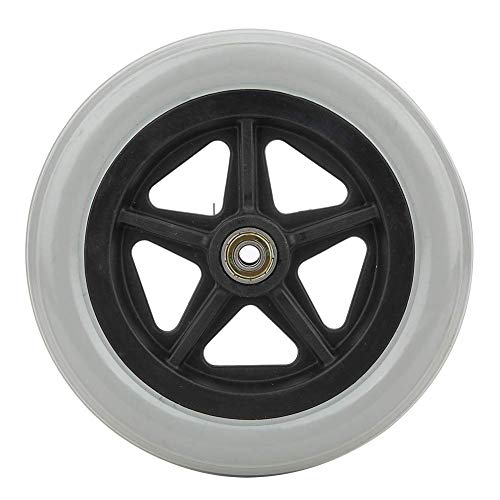7 inch rolstoel voorwiel, 608ZZ 176mm grijs rubberen scroll wiel vervanging wandelaar voor mensen met een handicap 4