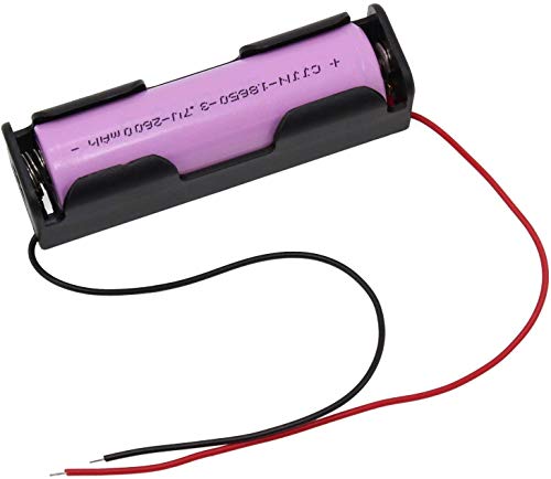 14 st 18650 Batterijhouder, 3.7V Batterijhouder geval, Plastic Batterijhouder, met draad lood Batterijhouder, (zwart) +10st Metalen isolatie clip batterij krokodillenklem klemmen 3