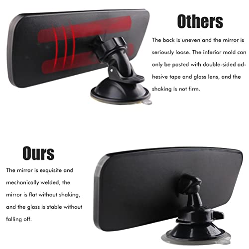 Interieurspiegel voor auto's, Universal Black Car Truck Mirror Interieur achteruitkijkspiegel met Zuigbeker achteruitkijkspiegel (1 PC) 3