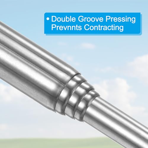 3.3 Voeten Telescopische handheld Flagpoles, 4 stuks roestvrij staal Uitschuifbare draagbare gids Flagpole met 2 Clips voor gidsen Teacher Handle, zwart 4