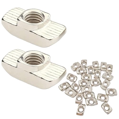 25 st T-Nuts M4 T Nuts, Carbon Steel T-Back Nut, T Nut, Slide Nut, Hammer Head Nuts voor aluminium profiel, M4 x 10 x 6mm