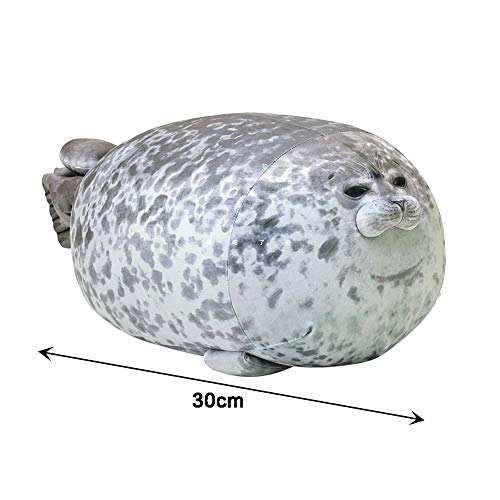 Seal Plush Animal, 30 cm Zegel, Gevuld Dierenkussen, Leuke Dierenpop, Fluffy Knuffelspeelgoed, Leuke Cartoon Seal Kussen, Gevuld Plush Knuffelkussen, Speelgoed, Cadeau 5