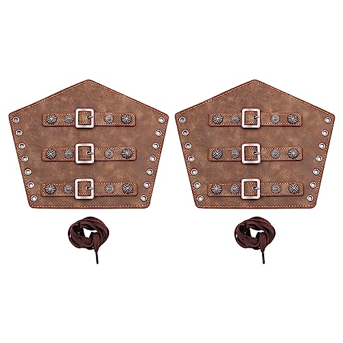 Sea 1 Paar Viking Style Wrist Guards Viking kostuum Middeleeuwse Vintage Knight Wrist Guard voor theatervoorstellingen Cosplay