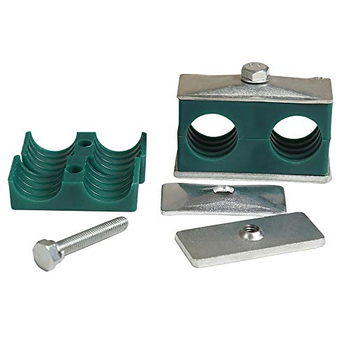 Gereedschap Plastic buisklemmen 22mm Buitendiameter buisklemmen Standaard dubbele/dubbele houder Hydraulische buisklem voor buislijnbevestiging (verpakking van 2)