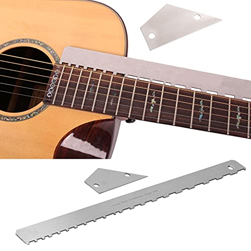 Guitar Neck Ruler Set Nauwkeurige meting Notched Leveling Luthiers Tool voor elektrische akoestische gitaarbass
