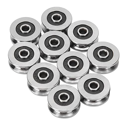 TV0418, V-Groove Ball Bearing, 10 stuks TV0418 4188mm Bearing Steel V-Groove Roller Bearing Guide Rail Bearing, Smooth, Deep Groove Ball Bearings