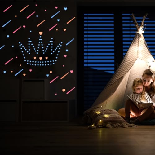 576 stuks Glow in the Dark Heart Stickers, Zelfklevende Glow Heart Sticker Glow in the Dark Wall Stickers Lichte decoratie voor kamer Plafond Decoratie Party verjaardag, Roze 4