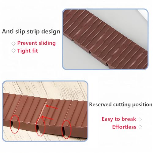 2 stuks meubelwiggen, kunststof wiggen, meubels nivellering, afstandhouders plastic, onderleg wiggen, meubels been nivellering pads, bruin 3