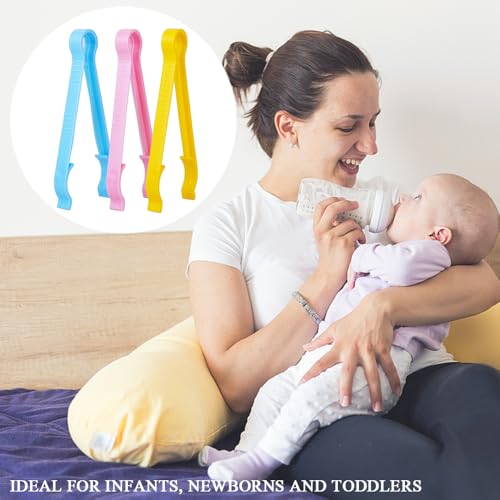 3 stuks Baby flessentangen, Multifunctioneel Skid Bottle Clips Non-Slip Voeden Bottle Clamp Sterilized Tang Hot Bottle Holder Anti-scalding Bottle Clips voor baby's pasgeboren peuter 4