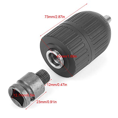 Mootea Keyless chuck 2-13mm 1/2"-20UNF met 1/2" chuck adapter voor inslagsleutel conversie