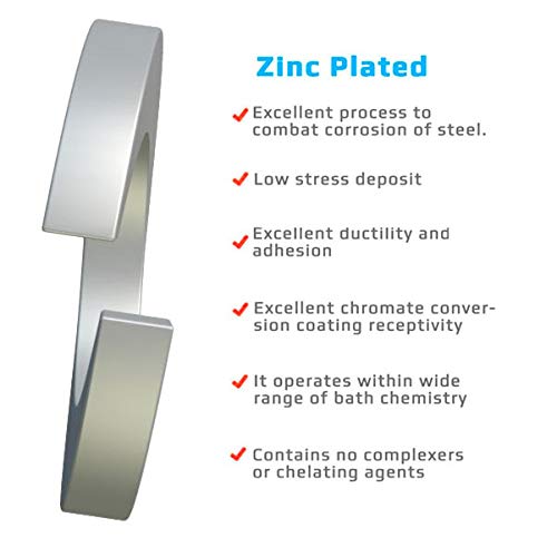 Veerringen M8, Split Ring, Helix Lock Galvanized Steel, Single Coil Square Cross Section Washer, pakking Ring voor 8mm Bolt/Screw DIN 127 (Pack van 25)