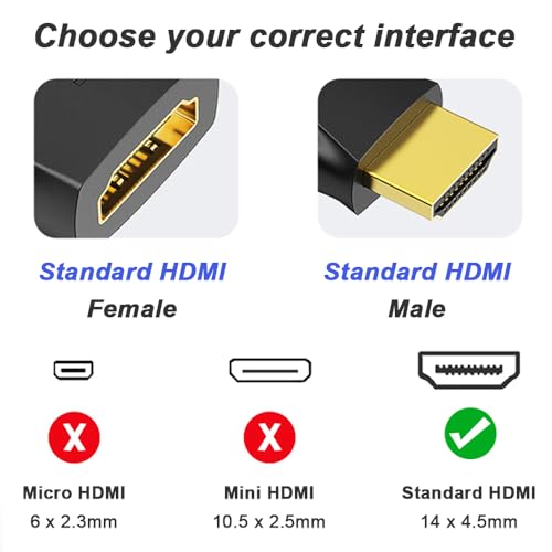 HDMI Female to HDMI Female Coupling Jack with HDMI Man to HDMI Man Coupling Jack (10 PCS) 4