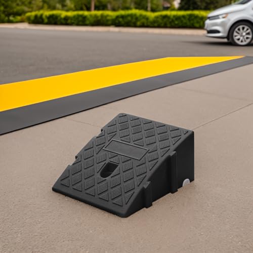 Plastic Curb 13 Cm Hoogtedrempel Ramp Anti Slip Ramp voor Auto Motorfiets (BLACK)