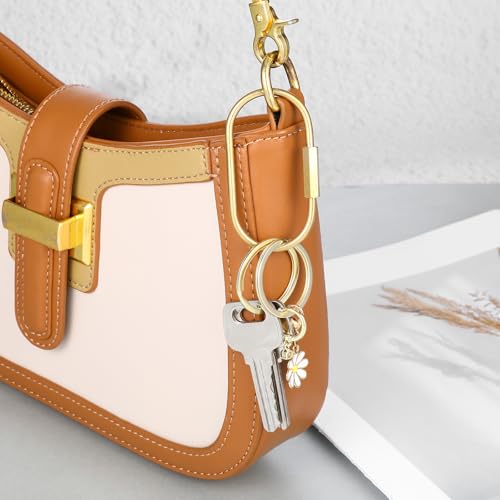 4 st. Messing sleutelringen schroef gesp Karabiner goud 4 st Sleutelringen Klein goud Sleutel Ring schroef sluiting voor sieraden maken handtassen DIY Toebehoren 5