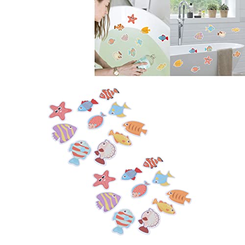 Bad Sticker, Mat Waterdicht Kleurrijke vis anti-slip bad Decal Vormbestendig Zelfklevend met kinderen voor douche 5