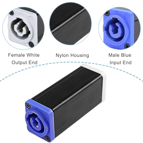 Powercon naar Powercon connector voor Powercon, ingangsconnector voor Powercon Male naar Powercon Vrouwelijke Output Connector, voor Speaker Extension Cable voor Powercon 3