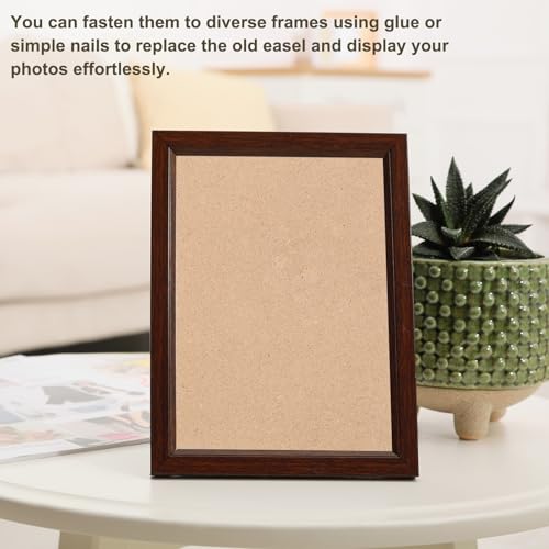 4 stuks Ezel Terug voor fotolijst, 20x25cm Vervangende fotolijst Easel Terug DIY Fotobord voor fotolijsten tegels, zwart 5