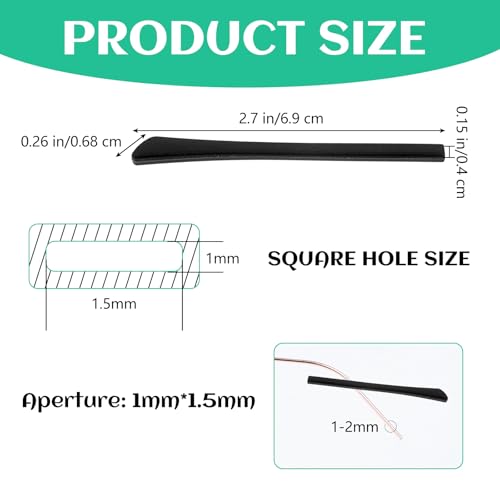 Glazen Bracket Covers 8 Paren Silicone Glazen Hackets Non-Slip Glazen Hacket voor Eyewear Reparatie Onderdelen (Zwart)
