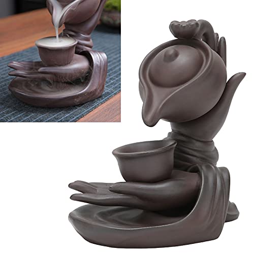 Rode Porseleinen Incense Burner met Backflow Incense Stick Houder Waterval voor woonkamer studie Slaapkamer 5.5 x 3,5 Inch 3
