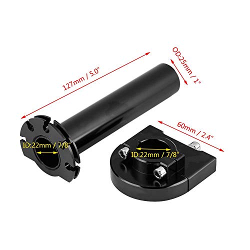 KIMISS 7/8 inch 22 mm Twist Throttle-handgrepen, universele gashendel, stuurversneller voor motorscooter, vuilfiets (Swarchz) 4
