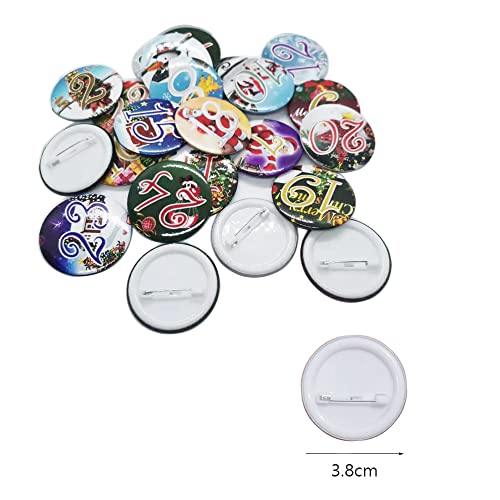 Advent Kalender met 24 Knoppen, Kerstkalender, Advent Kalender Cijfers, Aantal, Knoppen voor kalender voor ambachten, Kerstkalender, Jute Bag