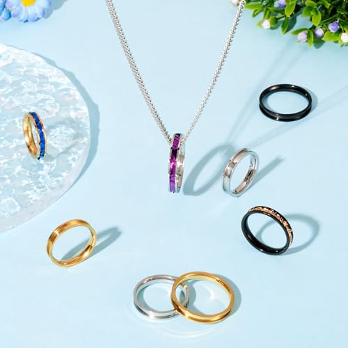 Grooved Vinger Ring Inlay Ring Core Blanco voor Man Vrouwen Ring sieraden maken 5