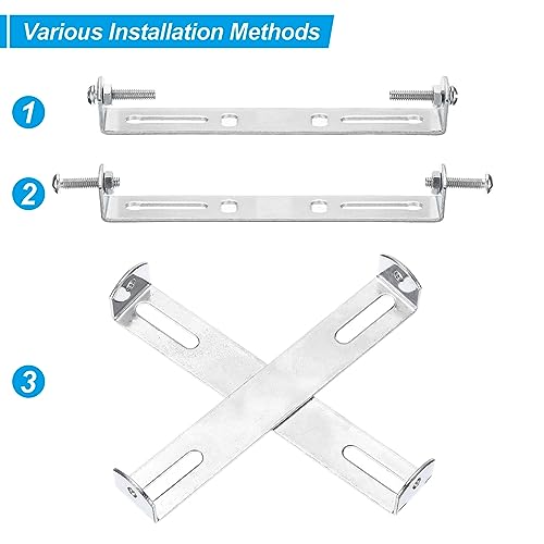 130mm Plafond Light Plate Kit, Set van 2 bollen, Montage Bracket, Plate, Staal, Cross Strip voor thuis, Kantoor, Hanger Light, Muur met schroef, Wasmachine, Noot, Kit 4