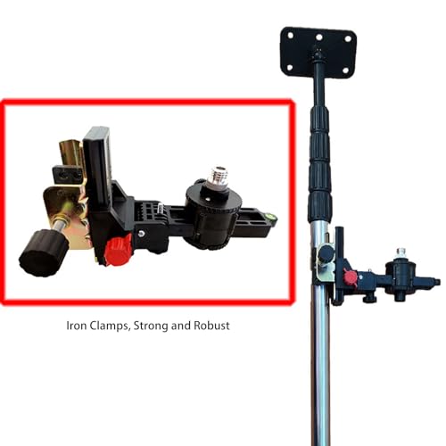 Fine Tuning Bracket Level Tool Adapter, Telescopische Pole Cradle Head Leveling Tool Multifunctioneel 360 graden Rotatie Telescopische Pole Cradle Head