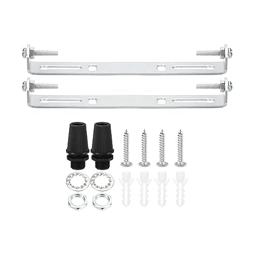 125mm Plafond Light Plate Kit, Set van 2 bollen, Montage Bracket, Plate, Staal, Cross Strip voor thuis, Kantoor, Hanger Light, Muur met schroef, Wasmachine, Noot, Kit