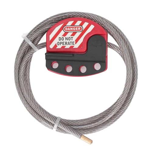 Tagout Kabelslot, Kabellengte 1,8M, Diameter 6Mm, Zelf Vergrendelen Meerdere Gaten, Verstelbare Kabelslot Kit, voor Reparatie Management