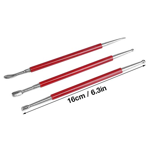 3Pcs leer Craft Tool DIY Carving Stylus Tool Modeling Splicing Embossing Lepel Carving Tool Kit Dotting Tool