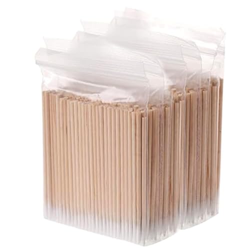 Houten gepunte katoenen swabs Applicatoren 1000 st 10 cm lang Hout Handle Micro borstel schoonmaken Sticks Microblad zwabbers voor Tattoo Beauty Makeup Eyebrow Nails