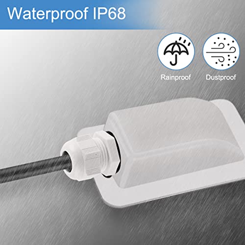 2PCS Solar Cable Entry Gland Single Port Waterdicht Case Cable Tray IP68 voor Camperboten, Solar Panel Bedrading Montage Hackets voor Motorhome Campers Caravans, Wit 5