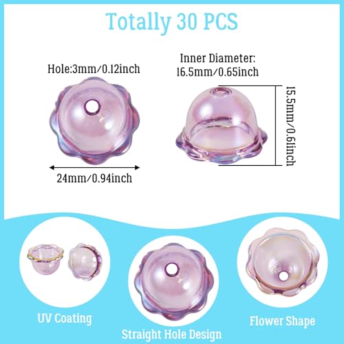 Acryl kralen caps AB kleur bloem kraal Cone End Caps Wind Chime kralen voor DIY Wind Chimes Dangle oorbellen ketting 4