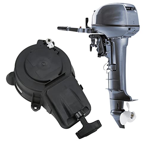 Recoil Pull Starter Assembly, Recoil Starter Boot Accessoires Vervanging voor 9.9HP 15HP 2 Stroke Outboard 3