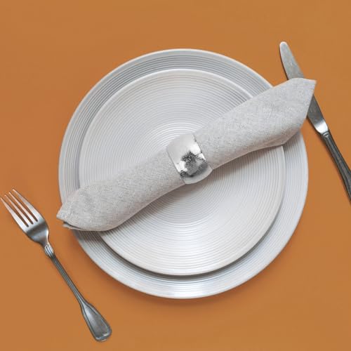 12 st. Napkin ringen zilver goud 4cm Rondmetaal Tafel Napkin Ringen Napkin Ringen met Gesp, Elegante Napkin Ringen voor Doekjes, Decoratie voor Party, Verjaardag, Bruiloft (Goud) 3