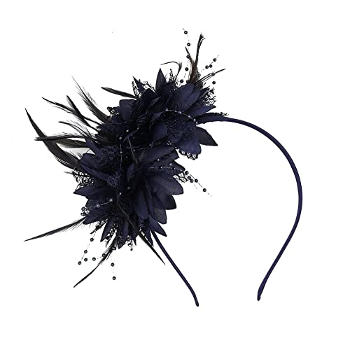 1920s hoofdband met veren haarband bruiloft hoofdstuk 1920s fascinator vintage vrouwen carnaval festival hoofdband cosplay hoofdstuk kostuum voor cocktail bruiloft thee party 5